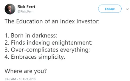 Rick Ferri: Education of an Index Investor Rick Ferri