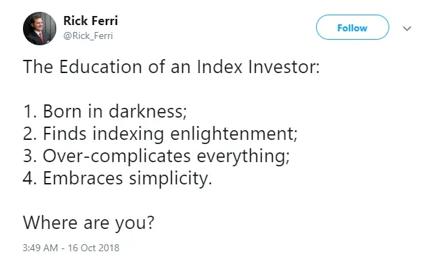 Rick Ferri: Education of an Index Investor Rick Ferri