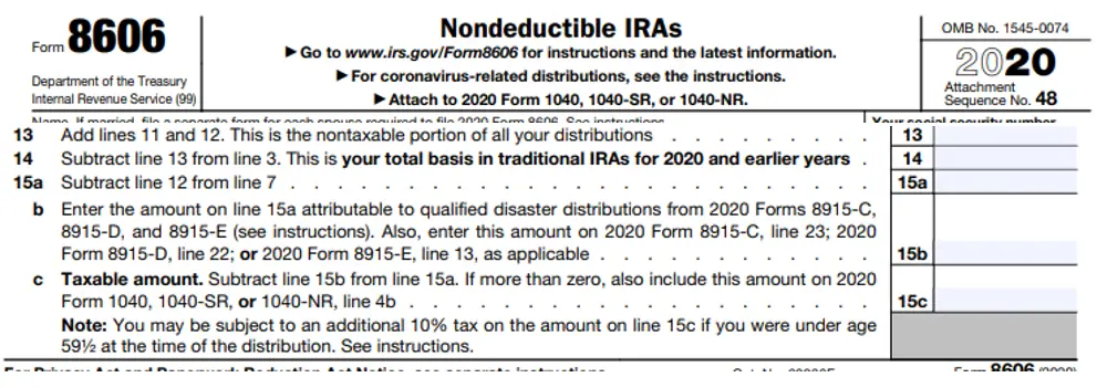 after-tax IRA roth conversion 8606