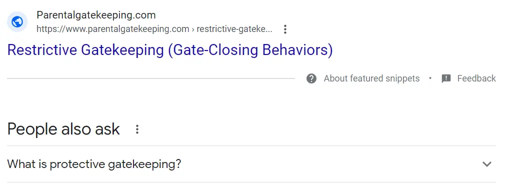restrictive gatekeeping